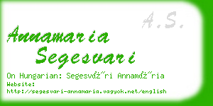 annamaria segesvari business card